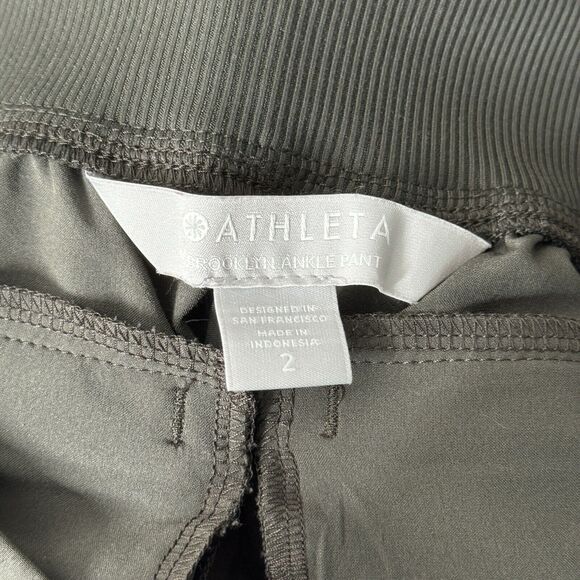 Athleta Pants Women 2 Gray Elation Pant Workout Gym Athleisure‎ Neutral - Picture 7 of 10